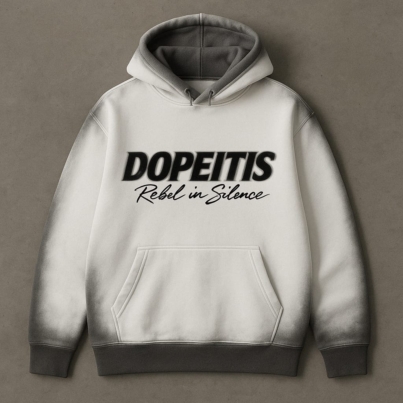 Dopeitis “Rebel in Silence” Shadow Fade Hoodie