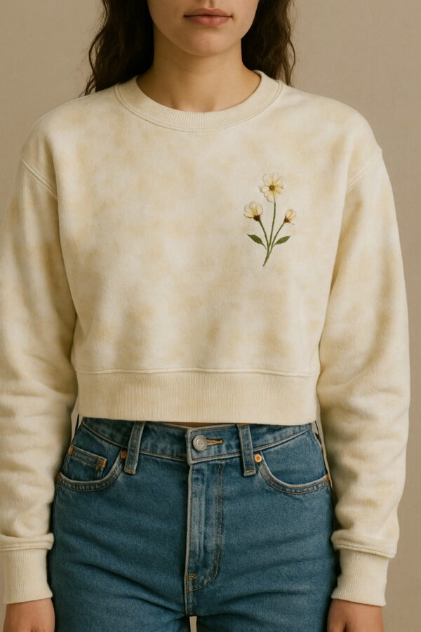 Meadow Dusk Cropped Sweatshirt - Image 2